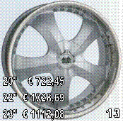 13,20"     722,45
22"   1028,69
23"   1112,08