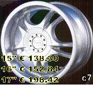 c7,15"  138,30
16"  152,84
17"  198,42